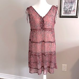 2 For $25 - AE American Eagle Sheer Print Dress Beach Coverup - Size 8